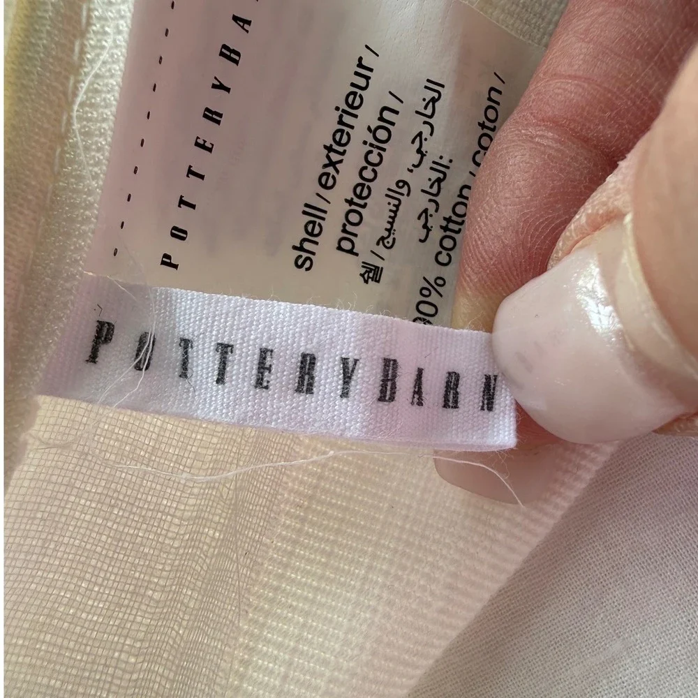 Pottery Barn STAY COZY Teddy Faux Fur Applique Pillow Cover 20